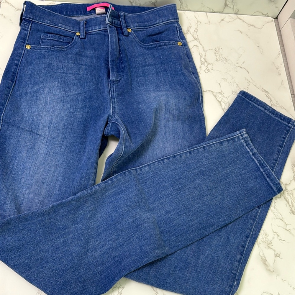 Lilly Pulitzer Blue Denim High-Rise Skinny Jeans